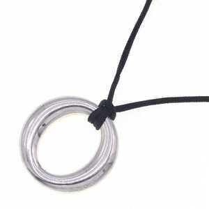 Tiffany & Co Elsa Peretti Sebiana necklace sterling cord pendant choker oval